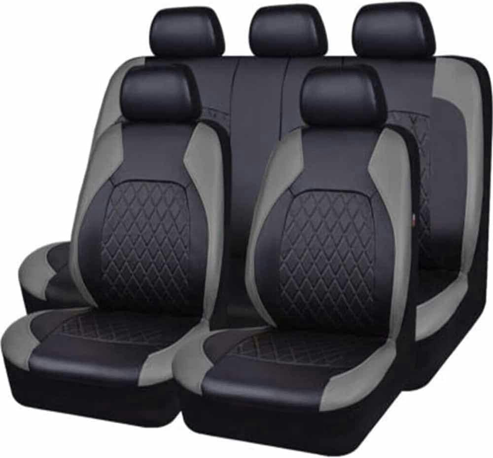 YOUFOX Sitzbezüge Auto Autositzbezüge Universal Set für Honda HR-V/HR-V/HR-V/HR-V Sport/HR-V e:HEV/Insight(ZE1)/Insight(ZE2)/Insight Auto Zubehör、Schwarz grau von YOUFOX