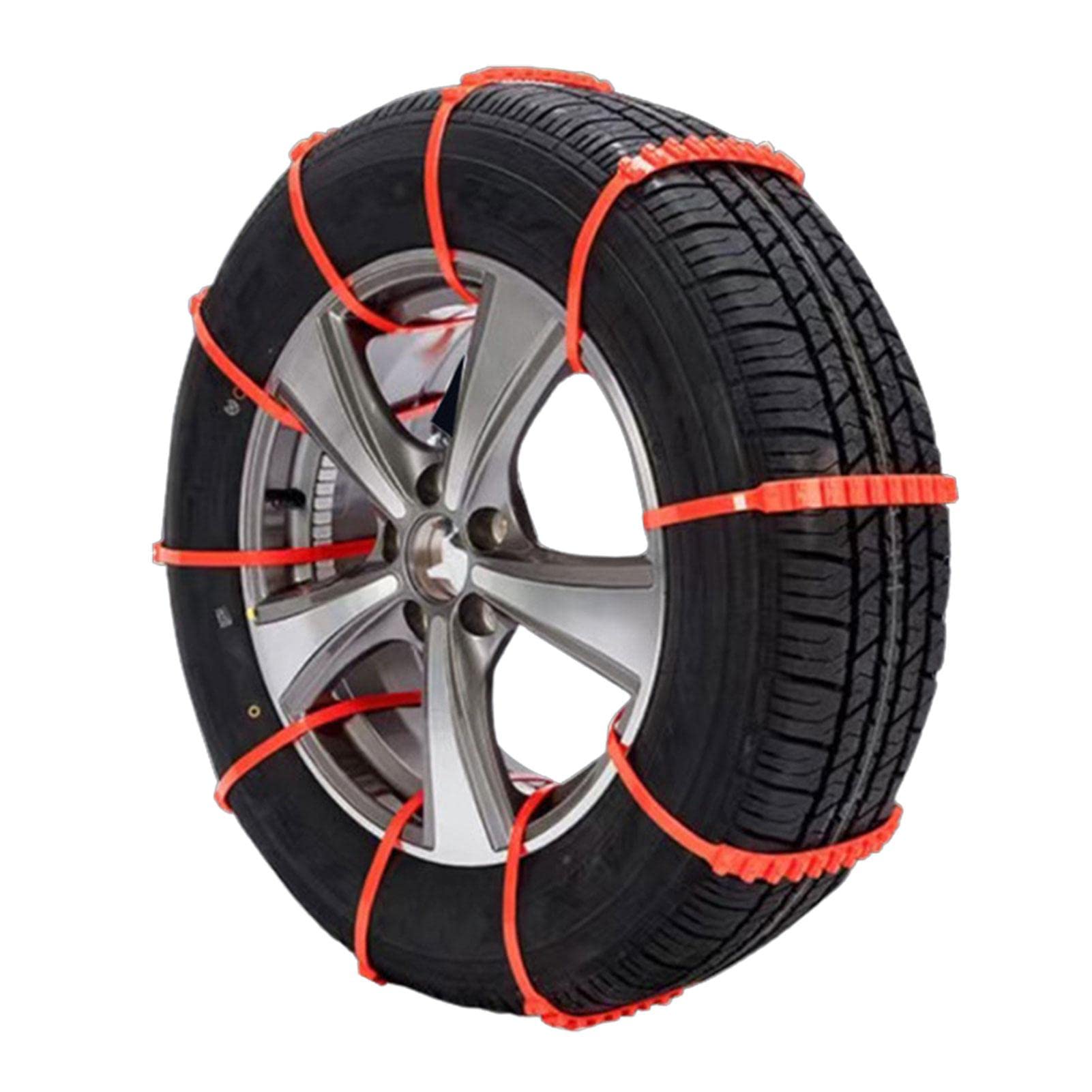 Reifen-Schneeketten - Reifenketten für Autos | 10 STÜCKE Anti-Rutsch-Schneeketten Notfall einstellbare Auto-Sicherheitsketten für Auto/LKW von YOUGE