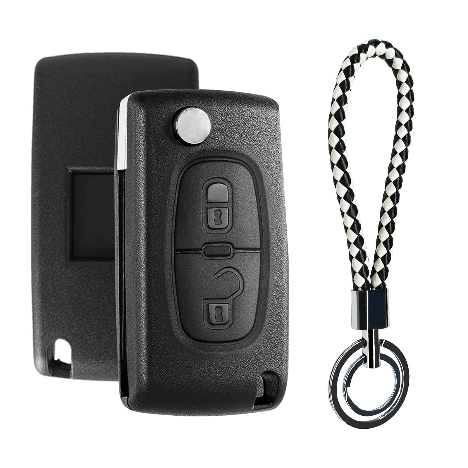 Auto Schlüsselgehäuse,YOURKAY 2 Tasten Schlüsselgehäuse kompatibel mit Peugeot 207 307 308 407 607 und Citroen C2 C3 C4 C5 C6 C8 Autoschlüsselgehäuse mit 2 Tasten mit Schlüsselanhänger Auto Schlüsselgehäuse,YOURKAY 2 Tasten Schlüsselgehäuse kompatibel mit Peugeot 207 307 308 407 607 und Citroen C2 C3 C4 C5 C6 C8 Autoschlüsselgehäuse mit 2 Tasten mit Schlüsselanhänger von YOURKAY