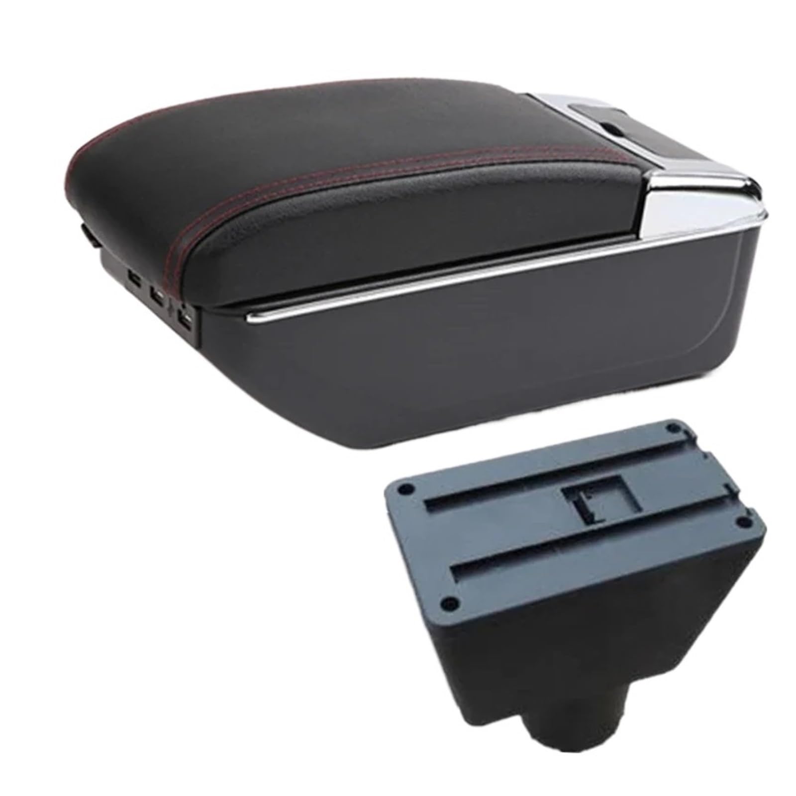 Lanliuhui Store Armlehne Kompatibel Mit Spark III 2015-2022 Innen Center Console Storage Box Armlehne Auto Zubehör Teile(C1 red line 7USB) von YOURNAME