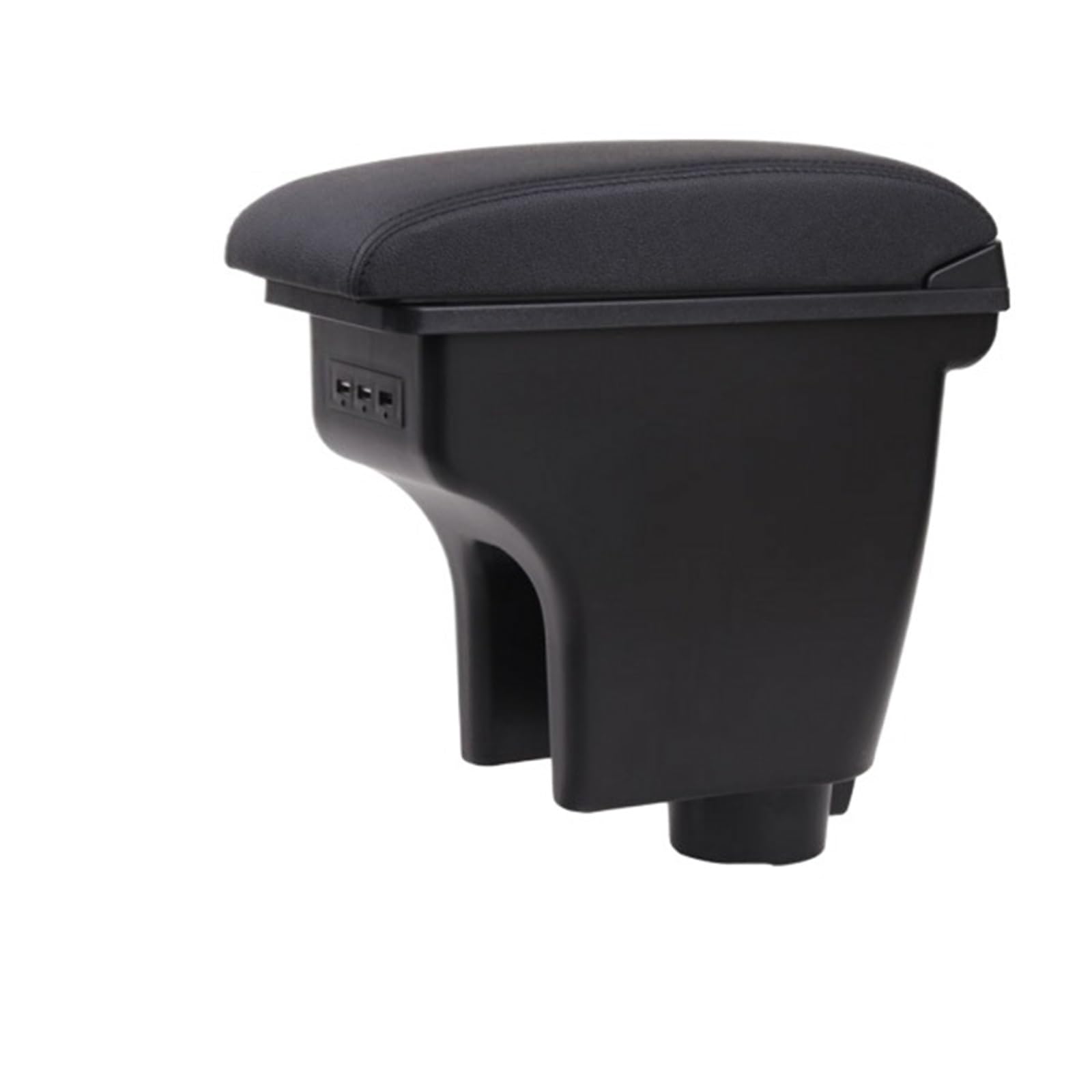 Lanliuhui Store Kompatibel mit Aveo T200/T250 2002–2011, drehbare Aufbewahrungsbox for die Mittelkonsole aus Leder, Armlehnenbecher, Armlehne 2008–2010(Black black line) von YOURNAME
