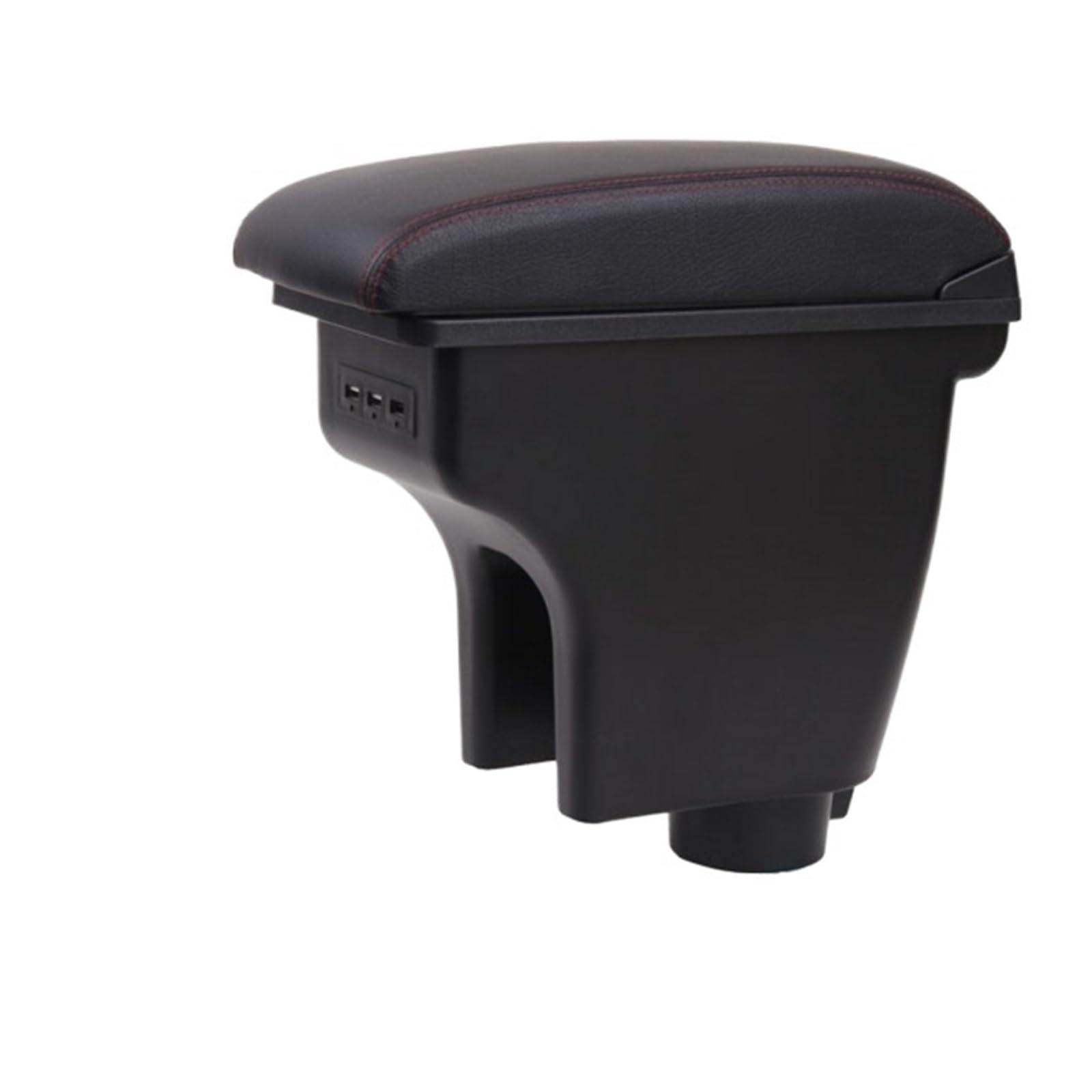 Lanliuhui Store Kompatibel mit Aveo T200/T250 2002–2011, drehbare Aufbewahrungsbox for die Mittelkonsole aus Leder, Armlehnenbecher, Armlehne 2008–2010(Black red line) von YOURNAME