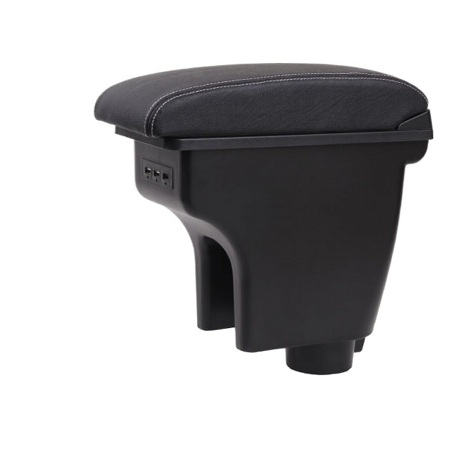 Lanliuhui Store Kompatibel mit Aveo T200/T250 2002–2011, drehbare Aufbewahrungsbox for die Mittelkonsole aus Leder, Armlehnenbecher, Armlehne 2008–2010(Black white line) von YOURNAME