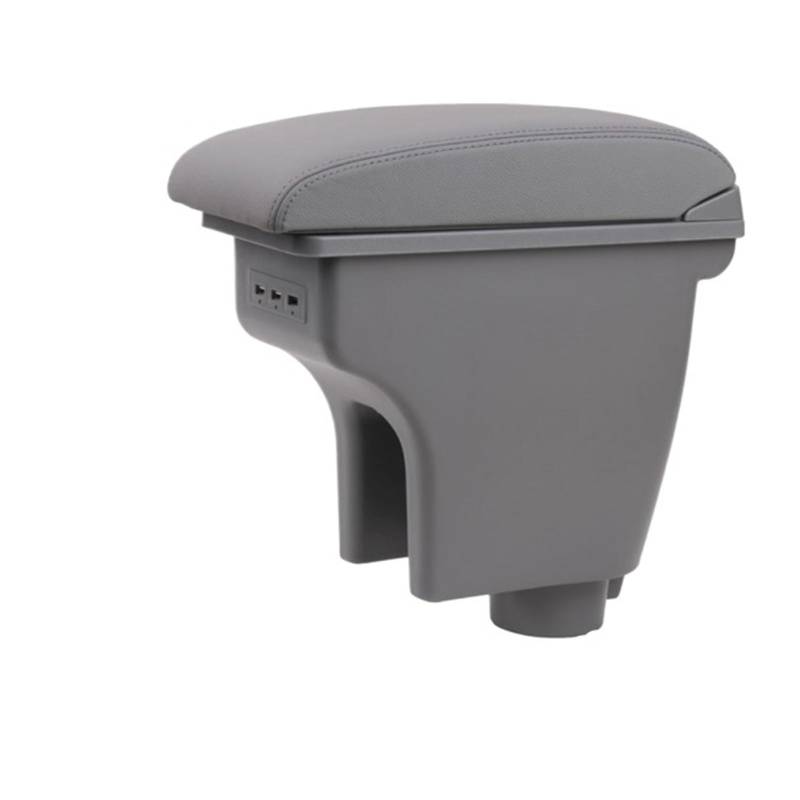 Lanliuhui Store Kompatibel mit Aveo T200/T250 2002–2011, drehbare Aufbewahrungsbox for die Mittelkonsole aus Leder, Armlehnenbecher, Armlehne 2008–2010(Gray) von YOURNAME