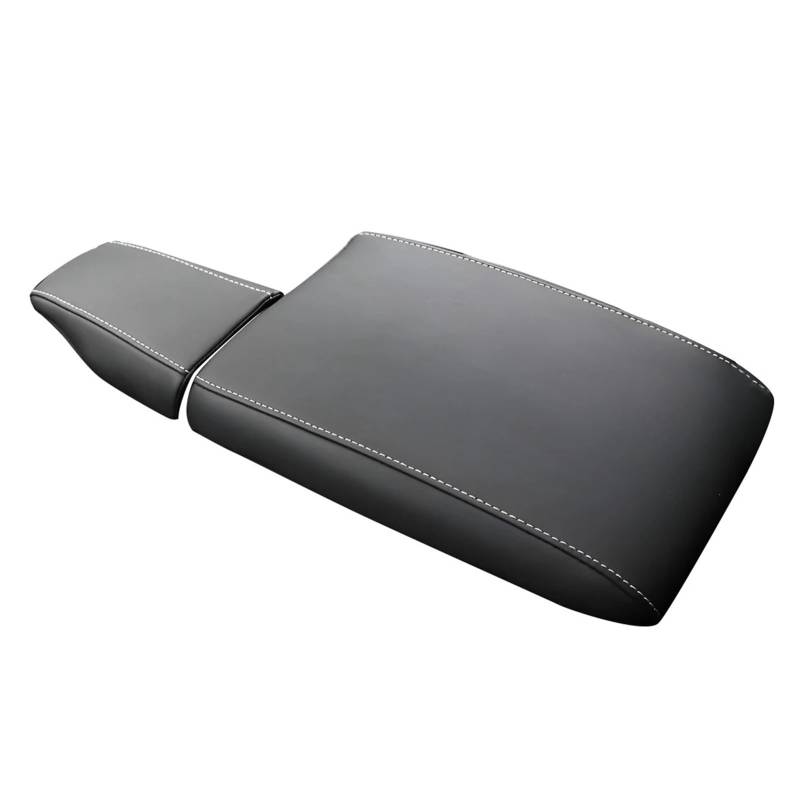 Lanliuhui Store Mikrofaser-Leder-Mittelkonsolen-Armlehnenkasten-Abdeckungsverkleidung Schwarz mit weißer Linie Kompatibel mit Le*xus RX350 450h 2016-2022 von YOURNAME