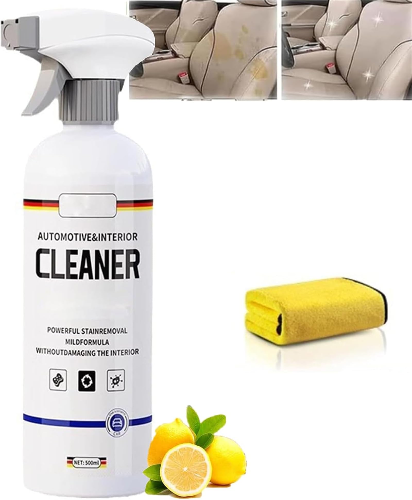 YOURNAME Mehrzweck-Schaumreiniger, Autoinnenraum-Reiniger, Lederreiniger-Entferner-Spray, für Autositze Aller Fahrzeuge YOURNAME Mehrzweck-Schaumreiniger, Autoinnenraum-Reiniger, Lederreiniger-Entferner-Spray, für Autositze Aller Fahrzeuge von YOURNAME