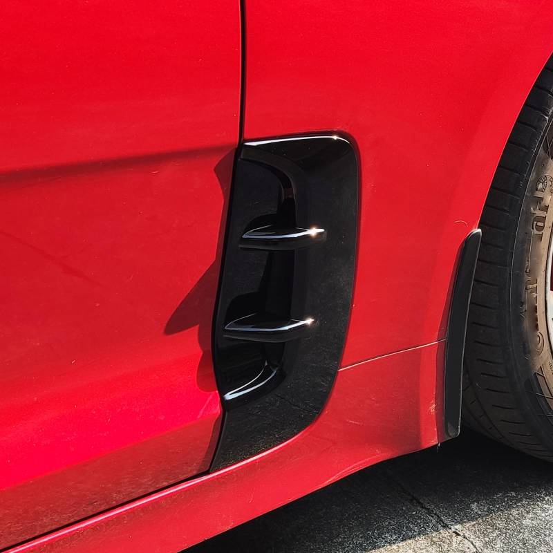 YOUTOOCAR Glänzende Schwarze Kotflügel-Seitenschlitzabdeckung, kompatibel mit KIA Stinger Zubehör von YOUTOOCAR