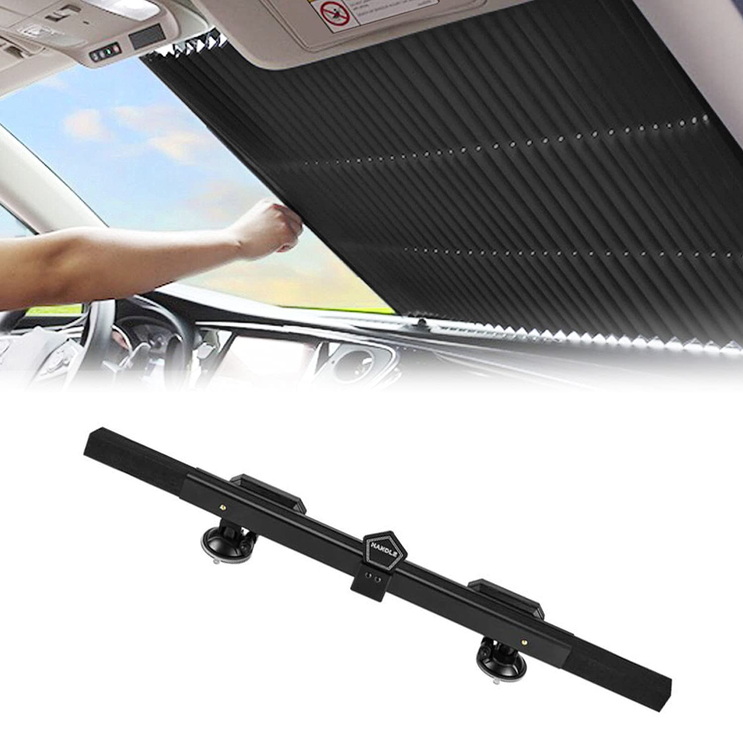 YOUXIU Sonnenschutz Auto Frontscheibe Faltbare Sonnenblende, Automatische Einziehbare Auto Windschutzscheibe Visor, Shutter Typ Fenster Sun Shades Rollos für Auto Frontscheibe und Heckscheibe YOUXIU Sonnenschutz Auto Frontscheibe Faltbare Sonnenblende, Automatische Einziehbare Auto Windschutzscheibe Visor, Shutter Typ Fenster Sun Shades Rollos für Auto Frontscheibe und Heckscheibe von YOUXIU