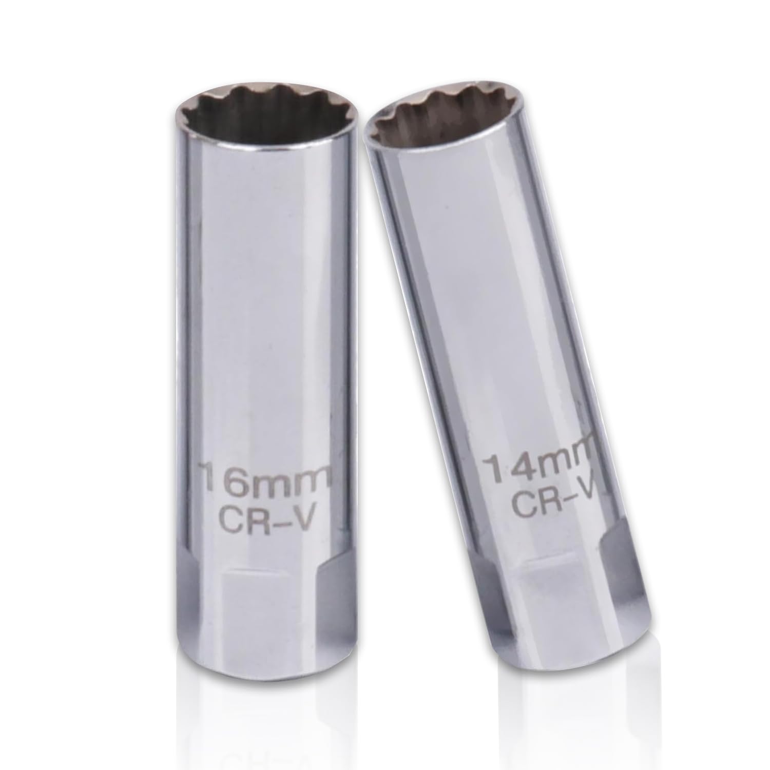 YOUZMY 2 Stück Zündkerzenschlüssel-Set, Zündkerzenschlüssel 14 mm und Zündkerzenschlüssel 16 mm, 3/8-Zoll-Antrieb dünnwandig Zündkerzen Steckschlüssel, 12-Kant-Design, für Autos, Motorräder (14+16A) YOUZMY 2 Stück Zündkerzenschlüssel-Set, Zündkerzenschlüssel 14 mm und Zündkerzenschlüssel 16 mm, 3/8-Zoll-Antrieb dünnwandig Zündkerzen Steckschlüssel, 12-Kant-Design, für Autos, Motorräder (14+16A) von YOUZMY