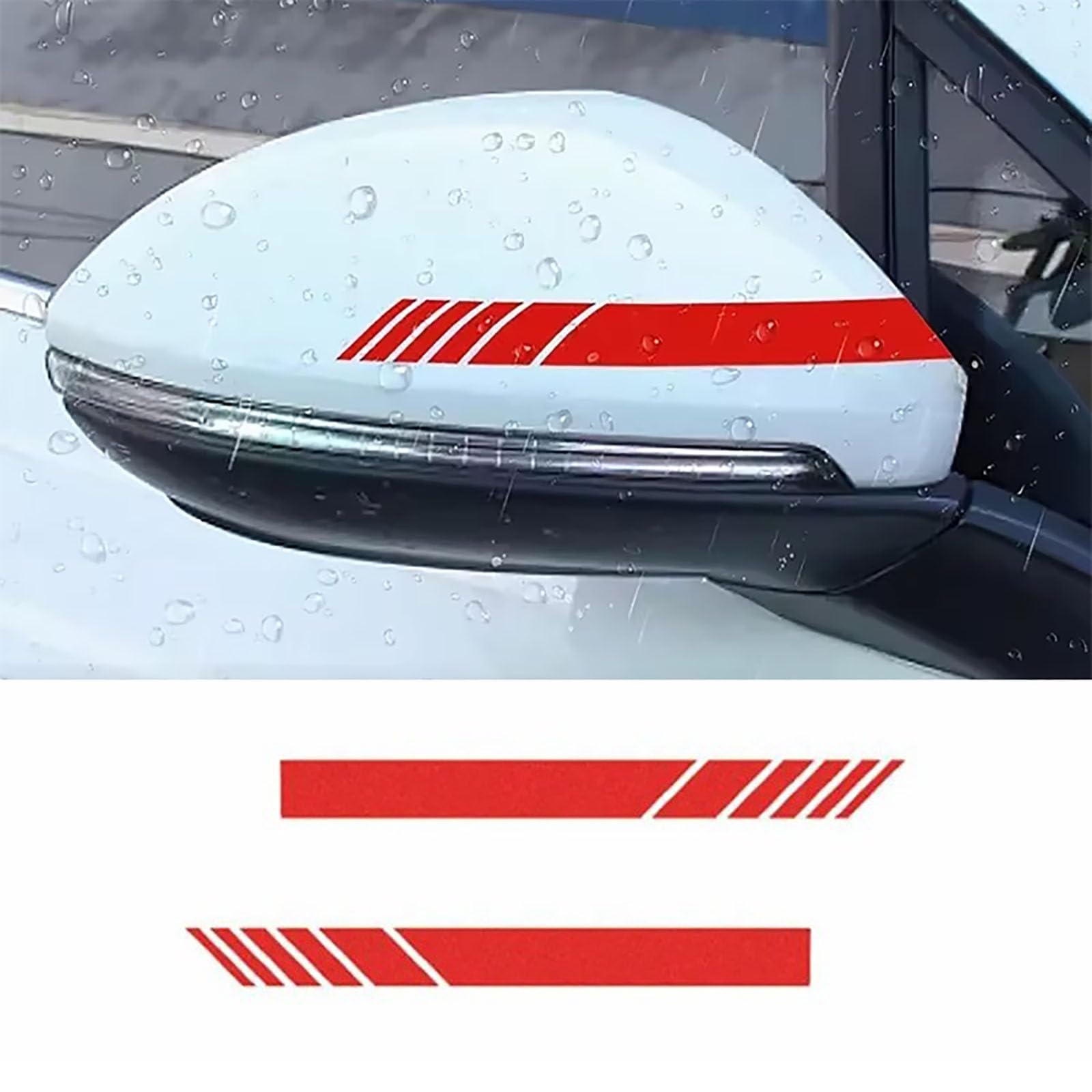 1 Paar Auto-Rückspiegel Aufkleber, Kompatibel für Ssangyong Tivolan Rodius, modische Farb-Zierstreifen-Dekor-Aufkleber, Auto-Styling,3-Red 1 Paar Auto-Rückspiegel Aufkleber, Kompatibel für Ssangyong Tivolan Rodius, modische Farb-Zierstreifen-Dekor-Aufkleber, Auto-Styling,3-Red von YPFYBHD