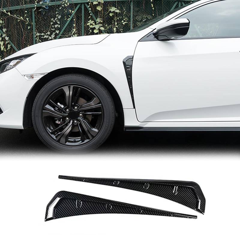 2 STÜCKE Auto Seitenkotflügel Entlüftung ABS Spoiler Seitenflügel Windmesser Kotflügel Dekorative Aufkleber, Kompatibel für MG 3 4 EV XPOWER 5 EV,2-Carbon Fiber Look von YPFYBHD