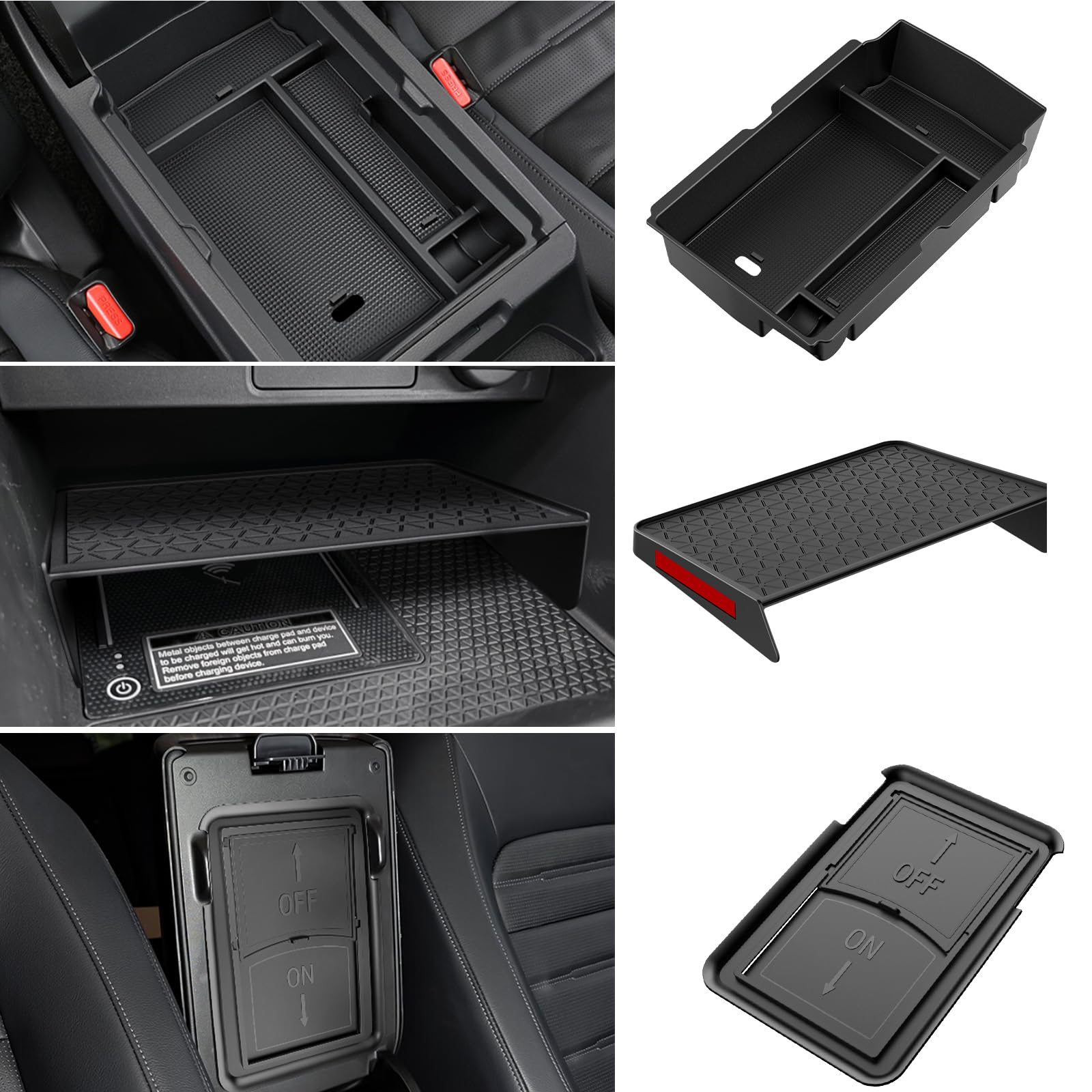 YPHUIKI Mittelkonsolen-Organizer, kompatibel mit Honda CRV 2023, 2024, 2025, Zubehör, CR-V, Hybrid-Armlehne, Organizer, Tablett, versteckte Aufbewahrungsbox, ABS-Material YPHUIKI Mittelkonsolen-Organizer, kompatibel mit Honda CRV 2023, 2024, 2025, Zubehör, CR-V, Hybrid-Armlehne, Organizer, Tablett, versteckte Aufbewahrungsbox, ABS-Material von YPHUIKI