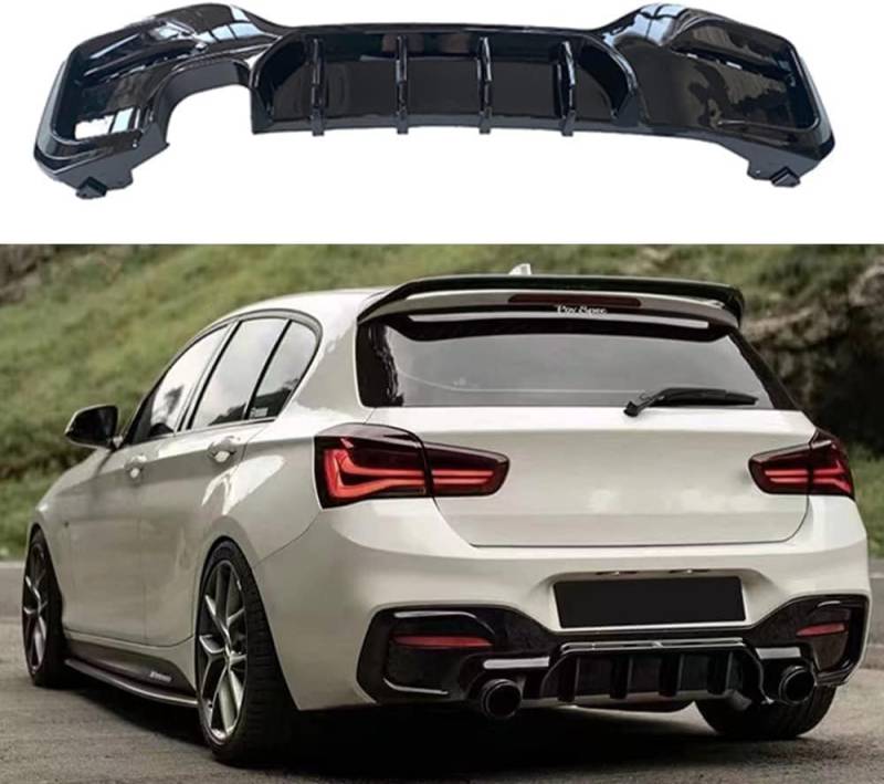 ABS-Heckdiffusor-Set für BMW 1 Series F20 2015 2016 2017 2018 2019 2020,einstellbar, mattiert – stabilität & luftströmung – moderner Design von YPJHMXQXQ