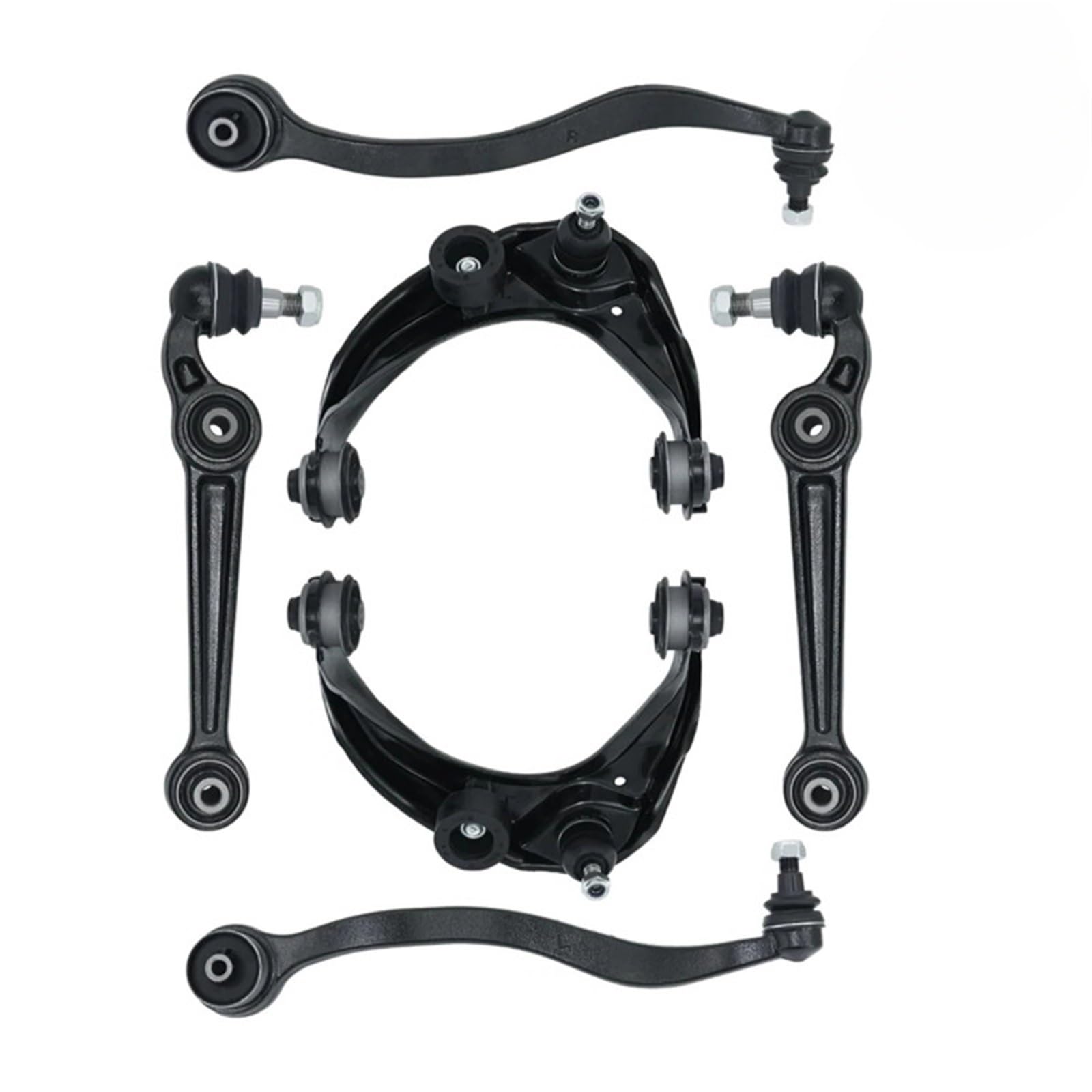 Querlenker vorne oben Kompatibel Mit Lincoln Für Zephyr 2006 OEM: K620635 K620636 K620492 K620493 6-teiliges Auto-Set Mit Vorderen Unteren Querlenkern, Aufhängung, Kugelgelenk Und Spurstangen von YPLVWSOYQ