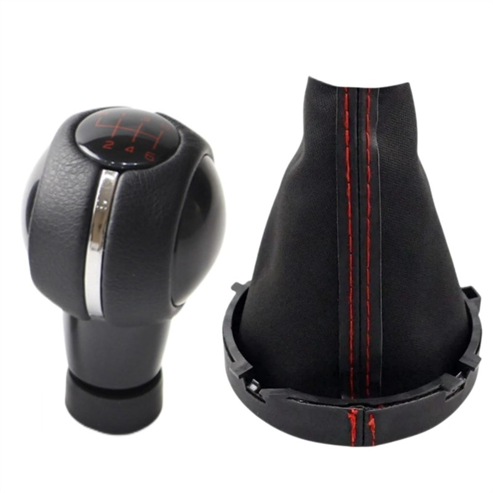 Schaltknaufkopf Automatik Kompatibel Mit Mini Für Cooper F54 F55 F56 F57 F60 5/6-Gang-Schaltgetriebe Auto-Styling Schaltknauf Hebel Stick Stift Gaitor Kofferraumabdeckung Kragen(2pcs red 6 speed) von YPLVWSOYQ