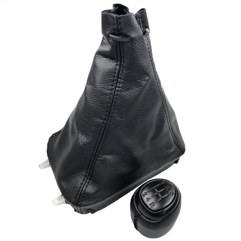 Schaltknaufkopf Automatik Kompatibel Mit SAAB 9-3 SS 2003–2009 2010 2011 2012 5/6-Gang-Schaltknauf Gamasche Kofferraumabdeckung Gehäusekragen Auto-Styling-Zubehör Hebel-Schaltstift(5 Speed Black set) von YPLVWSOYQ