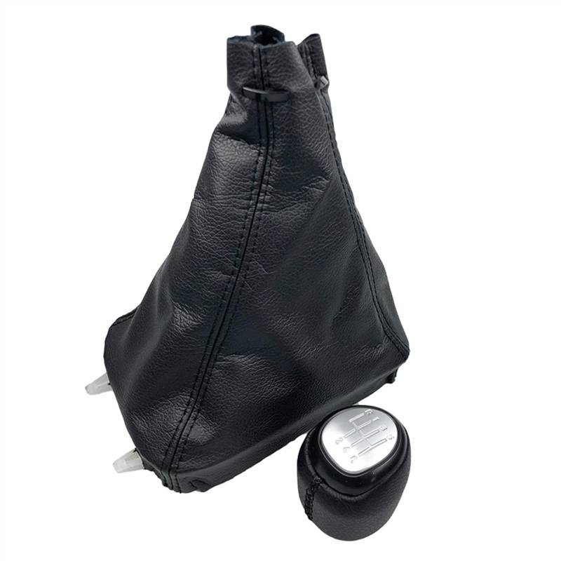 Schaltknaufkopf Automatik Kompatibel Mit SAAB 9-3 SS 2003–2009 2010 2011 2012 5/6-Gang-Schaltknauf Gamasche Kofferraumabdeckung Gehäusekragen Auto-Styling-Zubehör Hebel-Schaltstift(6 Speed Silver set) von YPLVWSOYQ