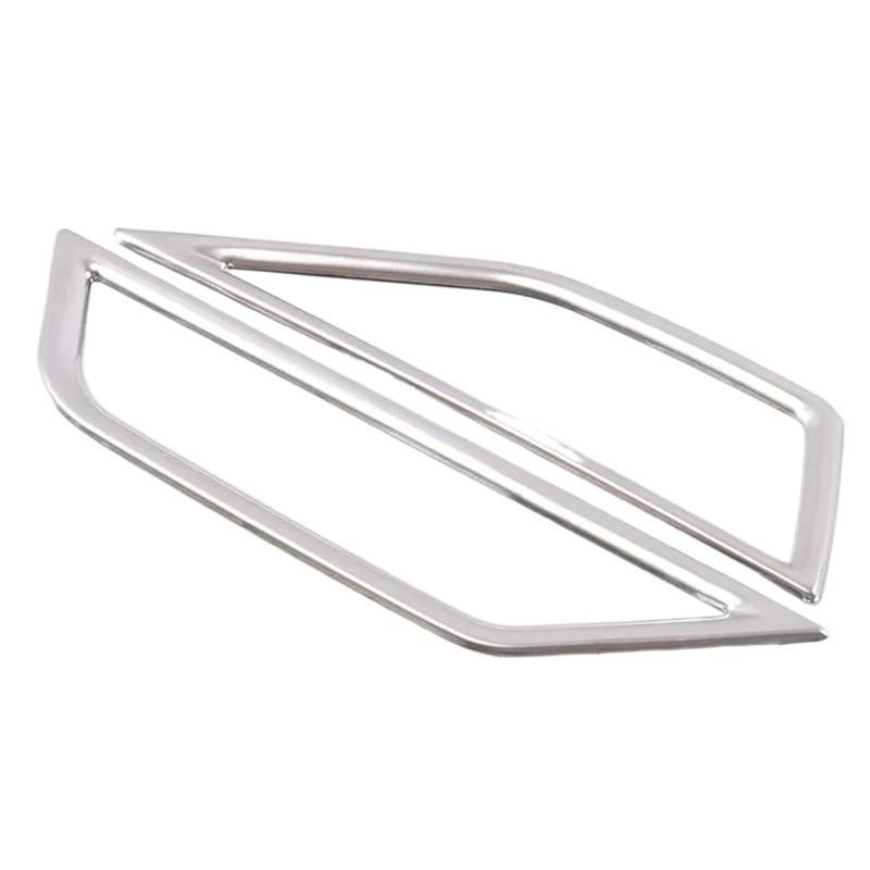 YPLVWSOYQ Kompatibel Mit VW Für Tiguan 2 MK2 2017 2018 2019, Zierleisten, Klimaanlagen-Auslassabdeckungen, Innendekoration, Ringaufkleber, Auto-Styling-Formteile Klimaanlage Outlet Trim(Silver) von YPLVWSOYQ