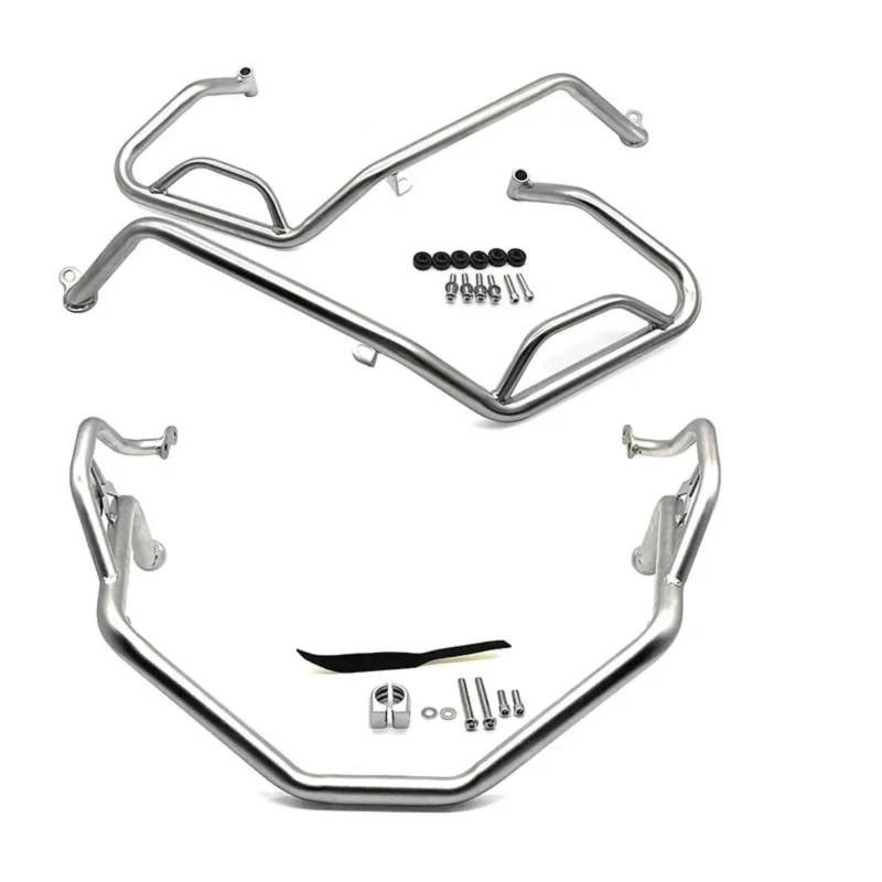 YPLVWSOYQ Motorrad Sturzbügel Kompatibel Mit XADV750 2021 2022 2023 2024 Motorradzubehör Motor Autobahnschutz Rahmenschutz Sturzbügel Motorradverkleidung Stoßstange(Silver,1 Set) von YPLVWSOYQ