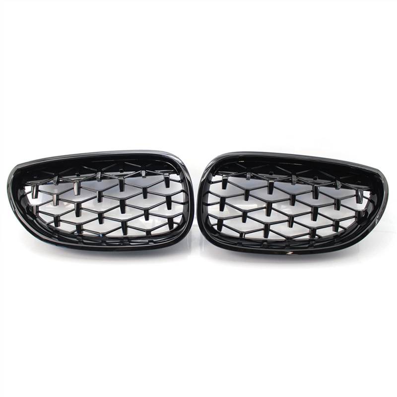 YPLVWSOYQ Nieren Kühlergrille Kompatibel Mit 5er Für E60 E61 550i 535i M5 2003 2004 2005 2006 Nierengitter Lufteinlass Grill Auto Frontgitter Stoßstange Motorhaube Obere Gitterabdeckung(Gloss Black) von YPLVWSOYQ