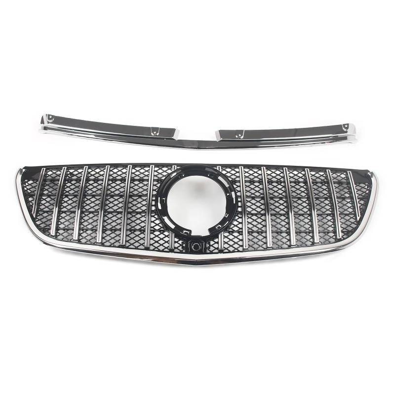 YPLVWSOYQ Nieren Kühlergrille Kompatibel Mit Benz Für W447 Für Vito 2016 2017 2018 2019 2020 Auto-Frontstoßstangengrill Kühlergrills Autozubehör Racing-Kühlergrill(Silver) von YPLVWSOYQ