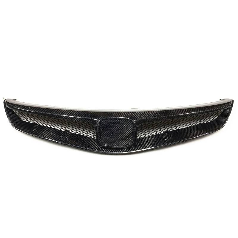 YPLVWSOYQ Nieren Kühlergrille Kompatibel Mit Civic Für FD2 JDM 2006 2007 2008 Kohlefaser-Auto-Kühlergrill, Oberer Ersatz-Stoßfängerhauben-Maschen-Kit, Mittleres Gitter von YPLVWSOYQ