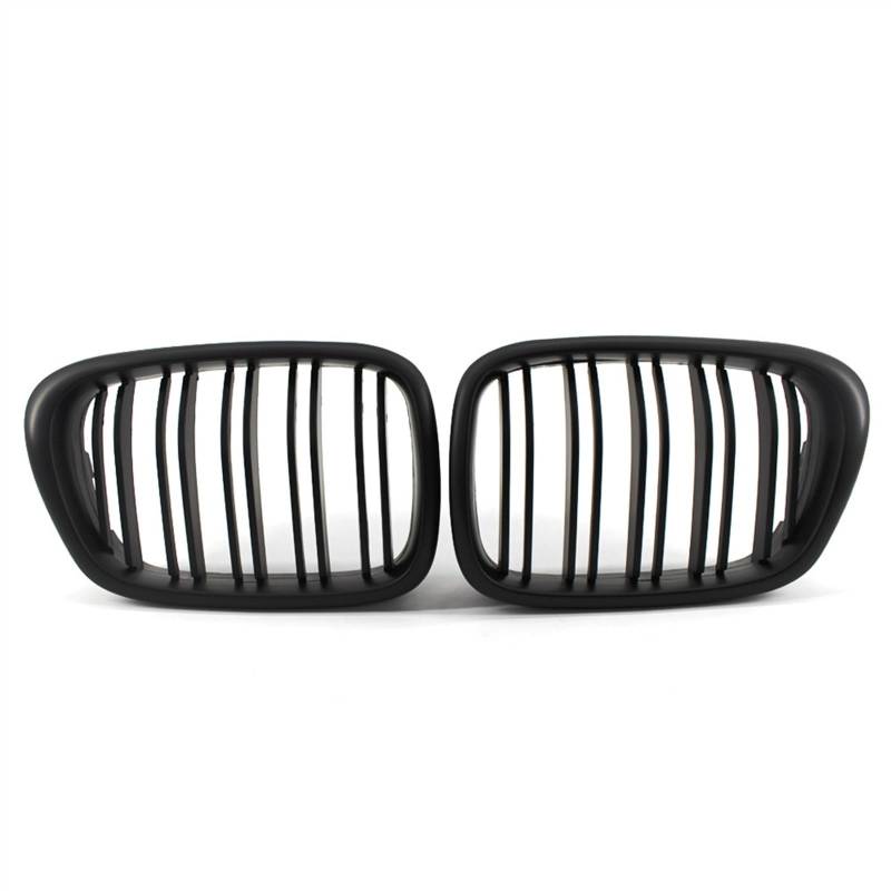 YPLVWSOYQ Nieren Kühlergrille Kompatibel Mit E39 M5 5er 1999 2000 2001 2002 2003 Auto Frontstoßstange Haubengitter Nierengitter Lufteinlassgitter Obere Gitterabdeckung(Matte Black) von YPLVWSOYQ