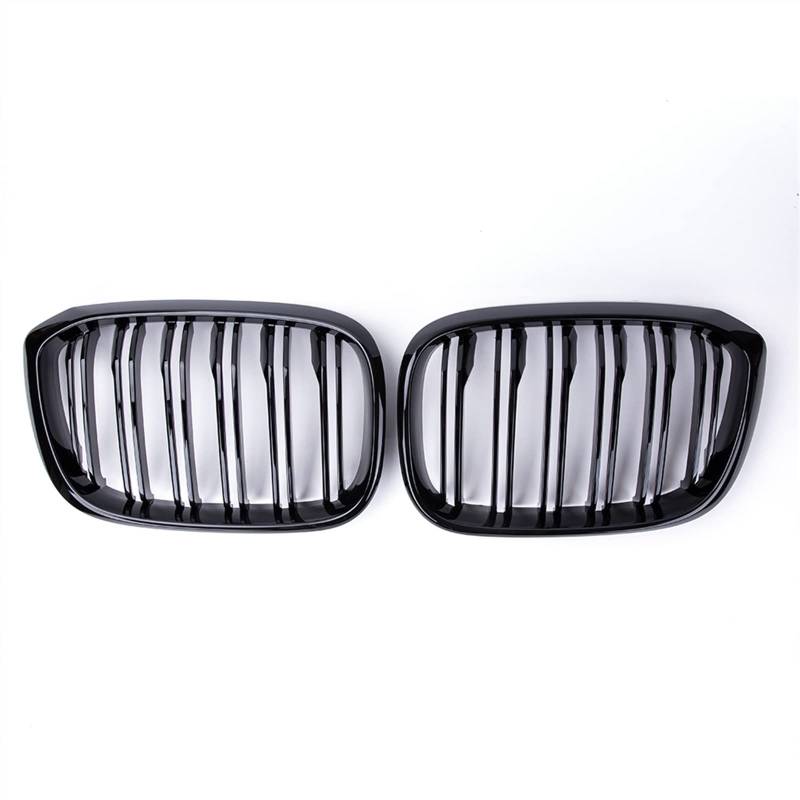 YPLVWSOYQ Nieren Kühlergrille Kompatibel Mit E46 G01 G02 G08 X3 X4 2017 2018 2019 2020 2021 Auto Niere Grill Abdeckhaube Grill Lufteinlass Grill Frontgrills(Gloss Black) von YPLVWSOYQ
