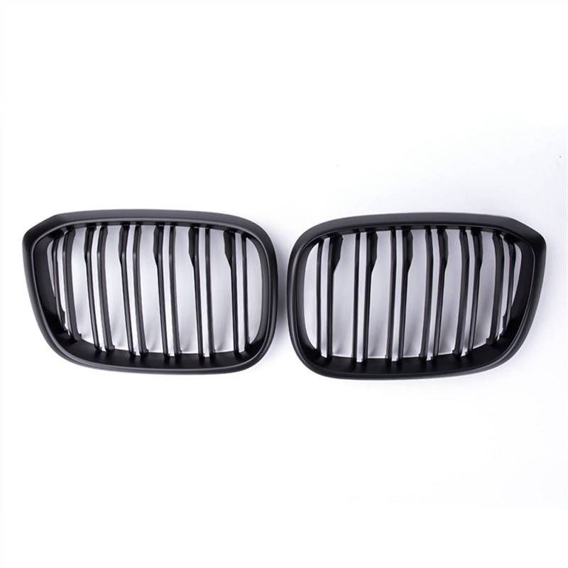 YPLVWSOYQ Nieren Kühlergrille Kompatibel Mit E46 G01 G02 G08 X3 X4 2017 2018 2019 2020 2021 Auto Niere Grill Abdeckhaube Grill Lufteinlass Grill Frontgrills(Matte Black) von YPLVWSOYQ