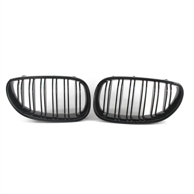 YPLVWSOYQ Nieren Kühlergrille Kompatibel Mit E60 E61 M5 2003 2004 2005 2006 2007 2008 2009 2010 Auto-Front-Nierengitter Snap-on Obere Grillabdeckung Stoßfängerhaube(Gloss Black) von YPLVWSOYQ