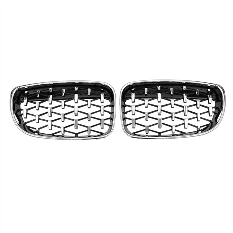 YPLVWSOYQ Nieren Kühlergrille Kompatibel Mit E81 E82 E87 E88 128I 130I 135I 2007 2008 2009 2010 2011 Nierengitter Lufteinlass Grill Auto Frontgitter Stoßstange Haube(Silver) von YPLVWSOYQ