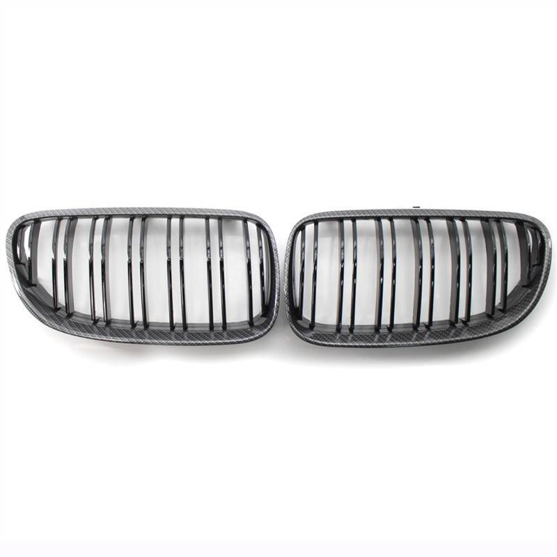 YPLVWSOYQ Nieren Kühlergrille Kompatibel Mit E92 E93 320I 328i 335i 2 Türen 2010 2011 2012 Auto-Stoßfängerhaube Vorne Nierengitter Lufteinlassgitter Doppellamellen(Carbon Fiber) von YPLVWSOYQ