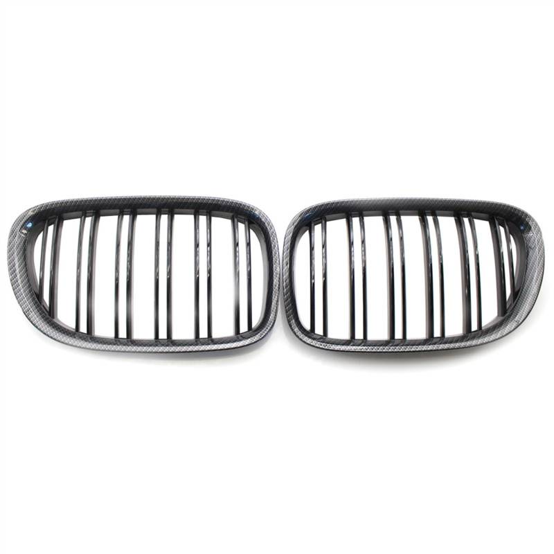 YPLVWSOYQ Nieren Kühlergrille Kompatibel Mit F01 F02 2009 2010 2011 2012 2013 2014 2015 Auto-Doppellamellengrill Lufteinlassgrill Front-Nierengitter Obere Grillabdeckung(Carbon Fiber) von YPLVWSOYQ