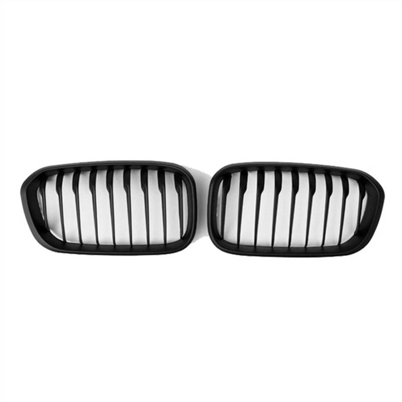 YPLVWSOYQ Nieren Kühlergrille Kompatibel Mit F20 F21 LCI 120i 125i 2015 2016 2017 2018 Auto Frontstoßstange Haube Nierengrill Doppellamellengitter Lufteinlass Grilla(Matte Black) von YPLVWSOYQ