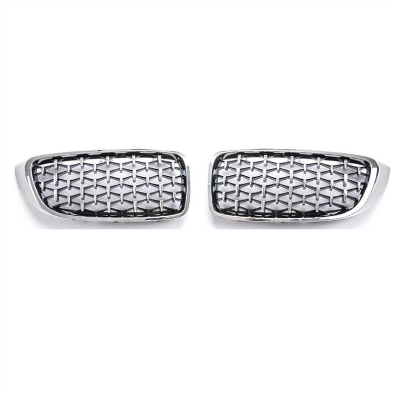 YPLVWSOYQ Nieren Kühlergrille Kompatibel Mit F32 F33 F36 F80 F82 F83 M3 M4 2014 2015 2016 2017 2018 2019 2020 Auto Snap-on Front Nierengitter Stoßstange Haube(All Silver) von YPLVWSOYQ