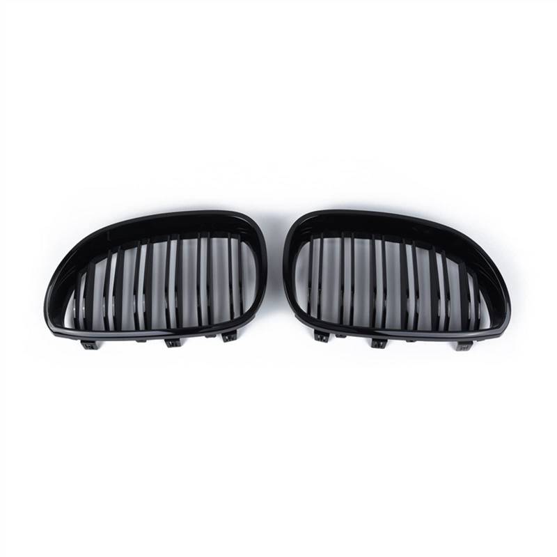 YPLVWSOYQ Nieren Kühlergrille Kompatibel Mit Für E60 E61 2003 2004 2005 2006 2007 2008 2009 2010 Auto-Stoßstangenhauben-Abdeckung Front-Niere-Grill-Lufteinlass-Doppellamellen-Grilla-Grills Oberer von YPLVWSOYQ