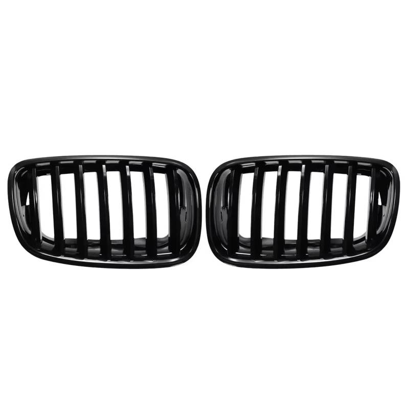YPLVWSOYQ Nieren Kühlergrille Kompatibel Mit Für E70 E71 X5 X6 2007-2013 51137157687 Auto Frontstoßstange Nierengrill Sportgrills Haubenrenngrill Glanzschwarzer Grill von YPLVWSOYQ