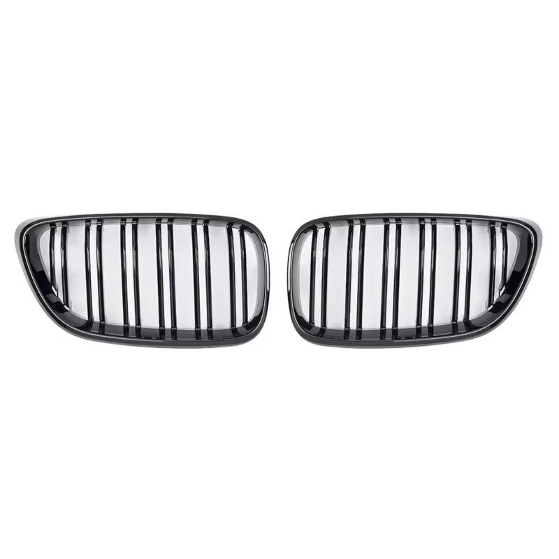 YPLVWSOYQ Nieren Kühlergrille Kompatibel Mit Für F22 F23 F87 M2 2 Series 2014 2015 2016 2017 2018 2019 Auto-Frontnierengrill Racing Grill Glänzend Schwarz Dual Line Grills(Glossy Black) von YPLVWSOYQ