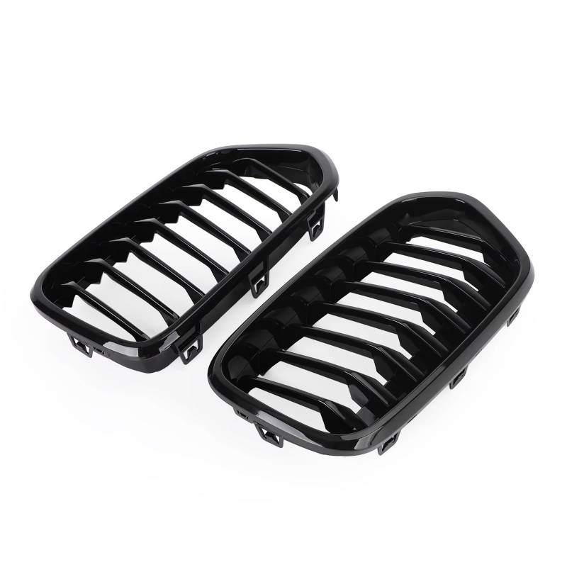 YPLVWSOYQ Nieren Kühlergrille Kompatibel Mit Für F39 2018 2019 2020 2021 2022 2023, Autoteil, Glänzend Schwarz, Vorderer Nieren-Stoßstangengrill, Kühler-Renngrill 51712455246 von YPLVWSOYQ