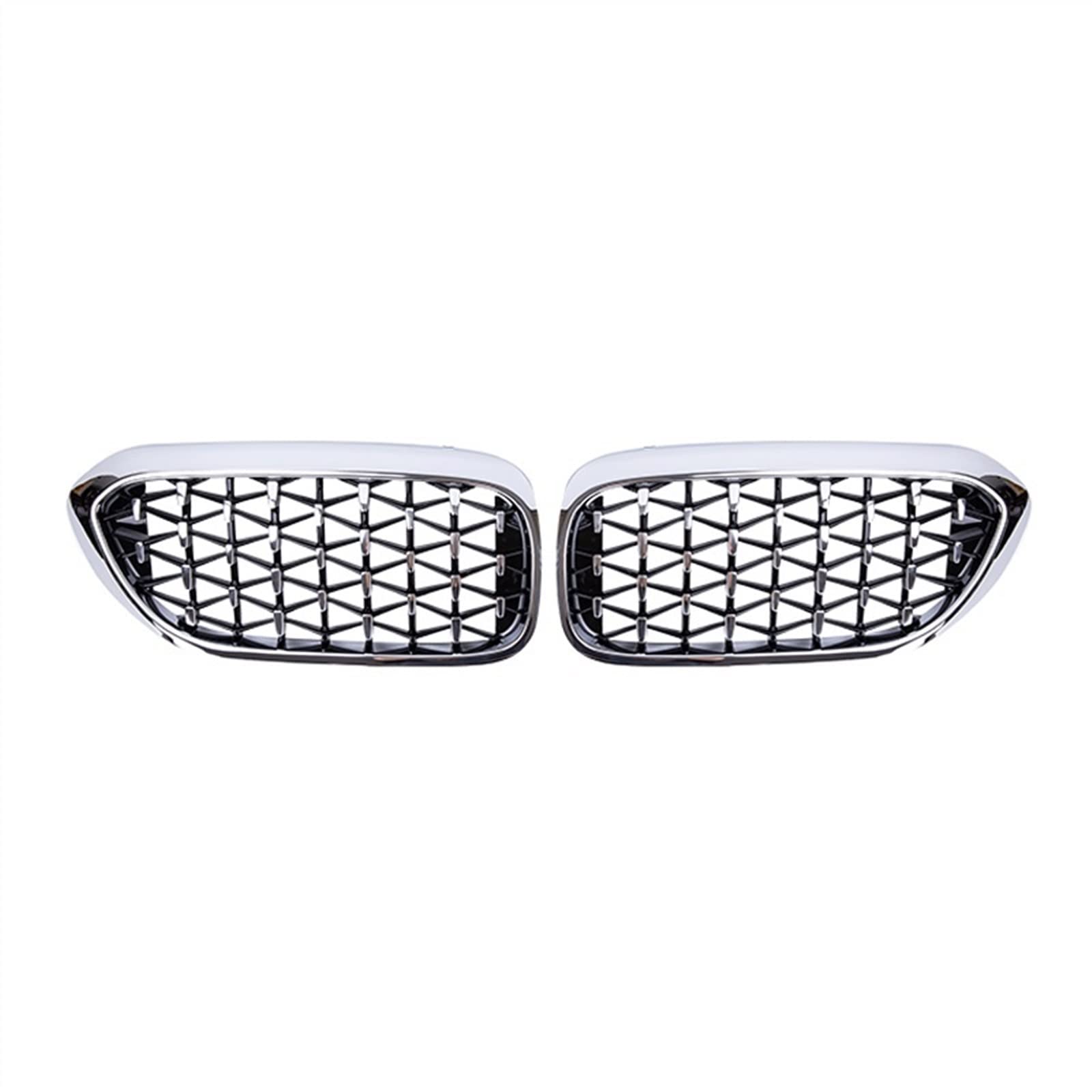 YPLVWSOYQ Nieren Kühlergrille Kompatibel Mit G30 G38 5er 2017 2018 2019 2020 Nierengitter Lufteinlass Grill Auto Frontgitter Stoßstange Haube Obere Gitterabdeckung(All Silver) von YPLVWSOYQ