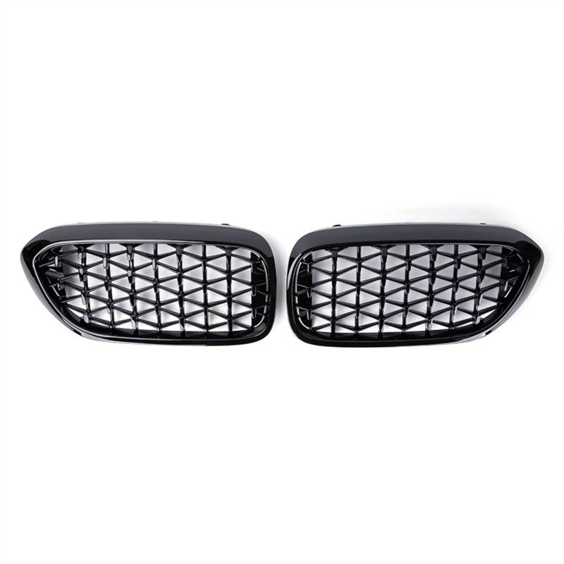 YPLVWSOYQ Nieren Kühlergrille Kompatibel Mit G30 G38 5er 2017 2018 2019 2020 Nierengitter Lufteinlass Grill Auto Frontgitter Stoßstange Haube Obere Gitterabdeckung(Gloss Black) von YPLVWSOYQ