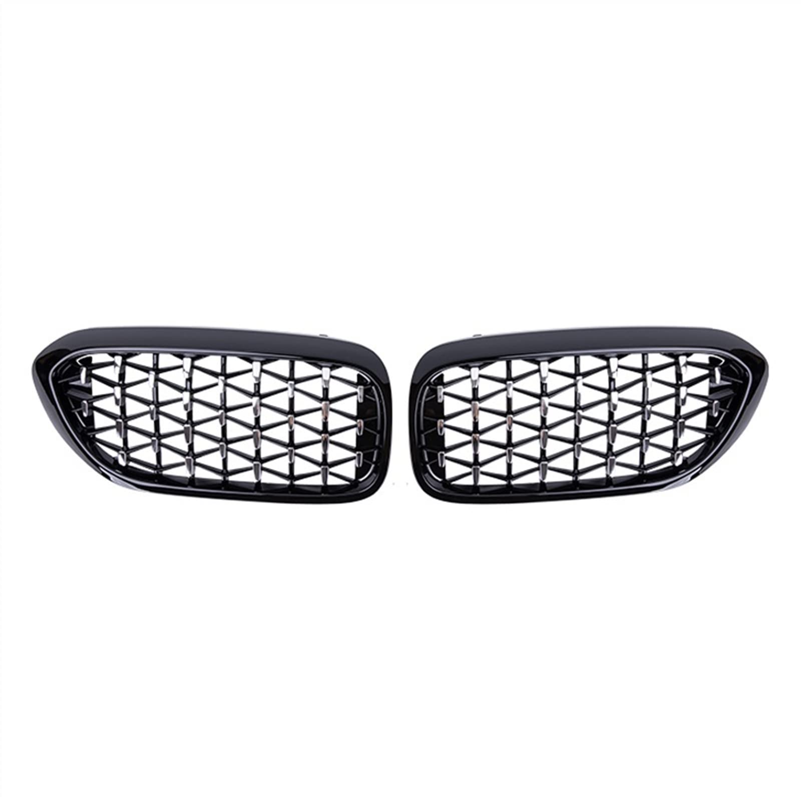 YPLVWSOYQ Nieren Kühlergrille Kompatibel Mit G30 G38 5er 2017 2018 2019 2020 Nierengitter Lufteinlass Grill Auto Frontgitter Stoßstange Haube Obere Gitterabdeckung(Silver and Black) von YPLVWSOYQ