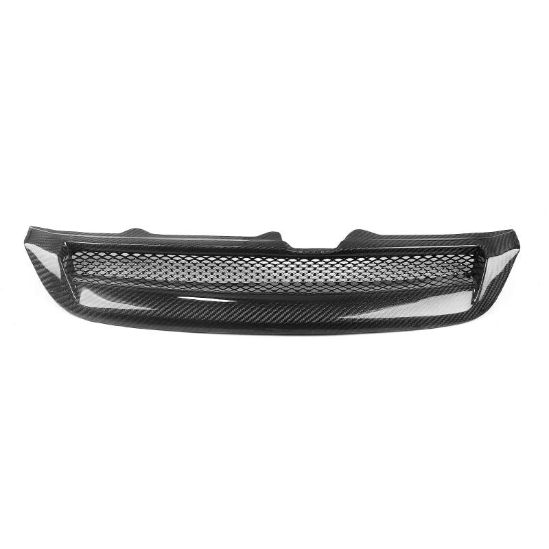 YPLVWSOYQ Nieren Kühlergrille Kompatibel Mit Hyundai Für Tiburon Für Tuscani 2005 2006 Coupe Auto Vorne Oben Stoßstange Haube Mesh Grid Grill Frontgrill Racing Grill(Real Carbon Fiber) von YPLVWSOYQ