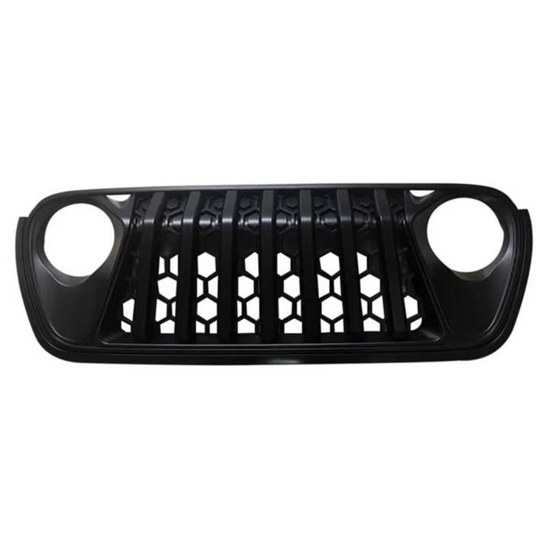 YPLVWSOYQ Nieren Kühlergrille Kompatibel Mit Jeep Für Wrangler JL 2018 2019 2020 2021 2022 2023 Autozubehör Mesh Grills Auto Front Upper Bumper Grille Frontgrill von YPLVWSOYQ