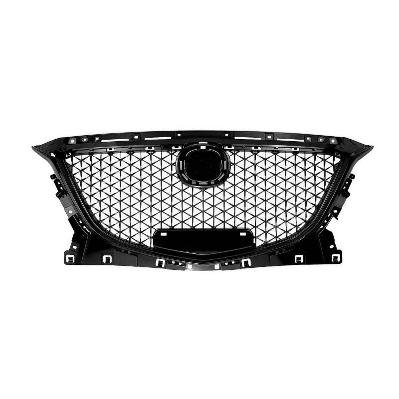 YPLVWSOYQ Nieren Kühlergrille Kompatibel Mit Mazda Für Axela 3 2014 2015 2016 Obere Stoßstange Ansaughaube Wabenstil Lüftungsgitter Frontgrill von YPLVWSOYQ