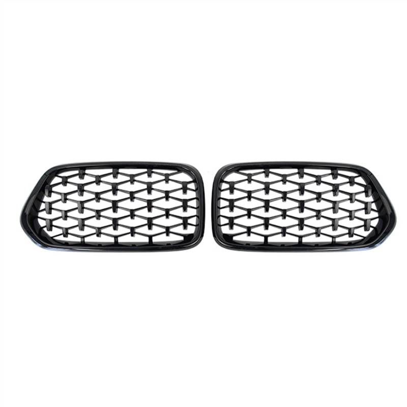 YPLVWSOYQ Nieren Kühlergrille Kompatibel Mit X2 F39 2018 2019 2020 2021 2022 Stoßfängerhaube Auto Front Niere Grilla Lufteinlass Grill Obere Grillabdeckung(Black) von YPLVWSOYQ