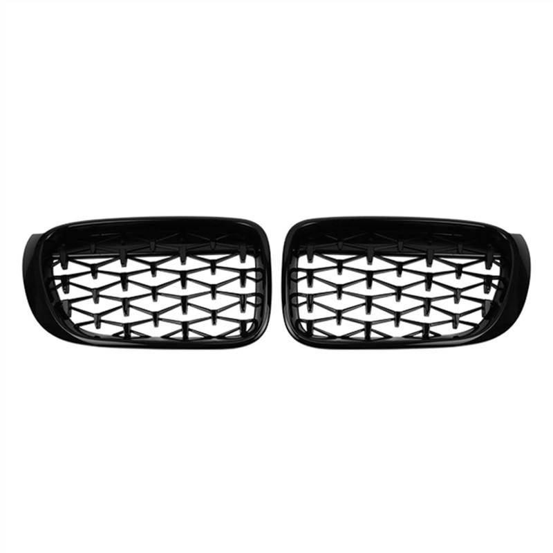 YPLVWSOYQ Nieren Kühlergrille Kompatibel Mit X3 X4 F25 F26 2014 2015 2016 2017 Auto Front Nierengitter Lufteinlass Grill Snap-on Stoßstange Haube(Gloss Black) von YPLVWSOYQ