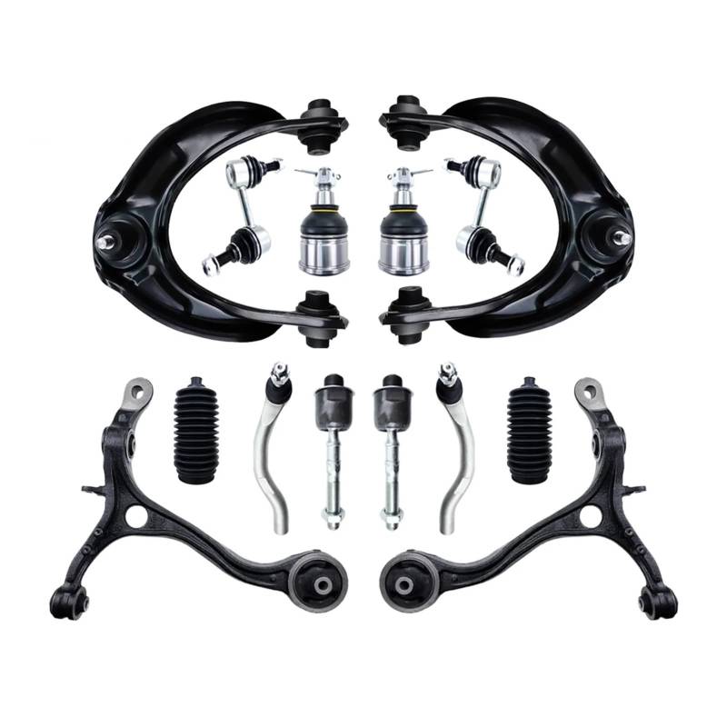 YPLVWSOYQ Querlenker vorne Oben Kompatibel Mit Accord 2008 2009 2010 2011 2012 14 Stück Vorderradaufhängung Obere Untere Querlenker Kugelgelenke Stabilisatorverbindungen Kit K620614 K620615 von YPLVWSOYQ