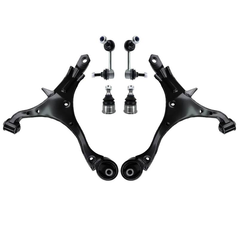 YPLVWSOYQ Querlenker vorne Oben Kompatibel Mit CR-V 2002 2003 2004 2005 2006 6 Stück Auto Vorne Unten Querlenker Kugelgelenk Stabilisator Stabilisator Link K640400 K640399 K80223 von YPLVWSOYQ