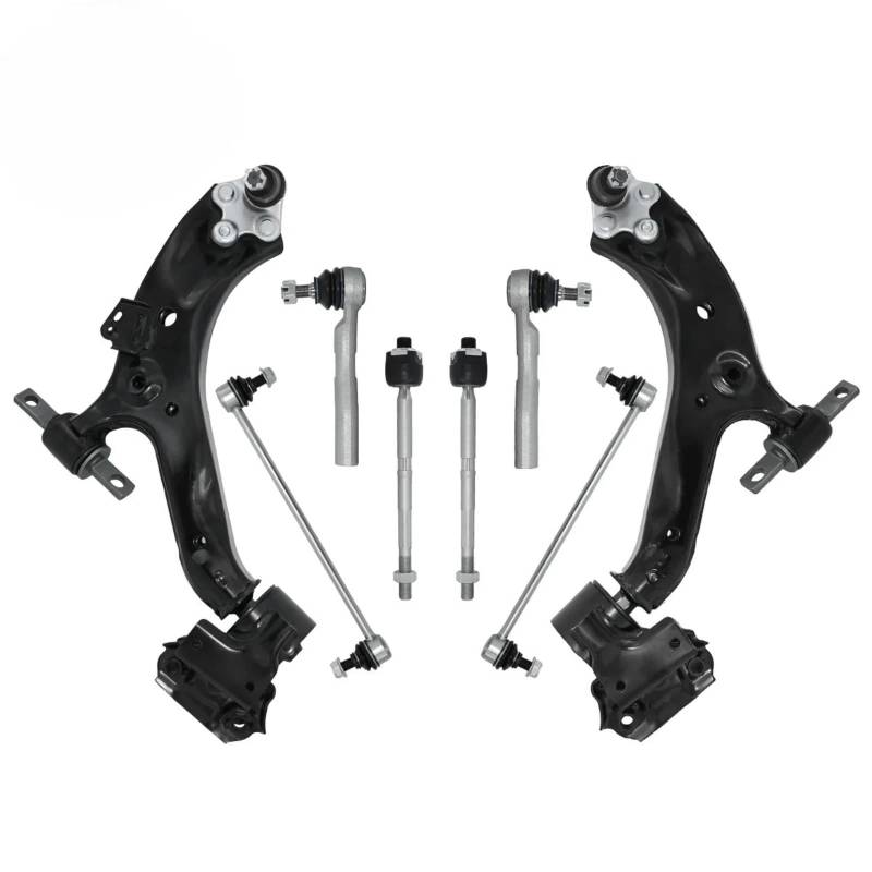 YPLVWSOYQ Querlenker vorne Oben Kompatibel Mit CR-V 2012 2013 2014 8-teiliges Auto-Vorderlenkungs- Und Aufhängungslenker Kugelgelenke Sway Links Spurstangen-Kit MS601175 MS601174 von YPLVWSOYQ